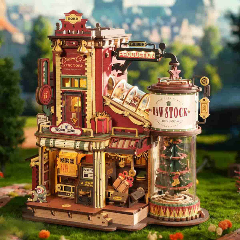 Robotime Dream Gift Factory Wooden Music Box DIY 3D Puzzle