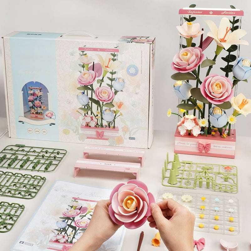 Robotime Blooming Bouquet Box DIY 3D Puzzle