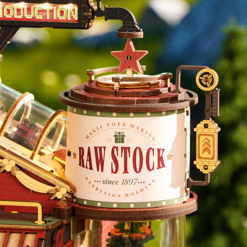 Robotime Dream Gift Factory Wooden Music Box DIY 3D Puzzle