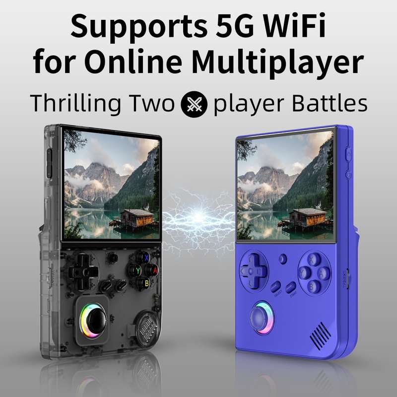 Anbernic RG40XXV Retro Handheld Gaming Console Transparent Black