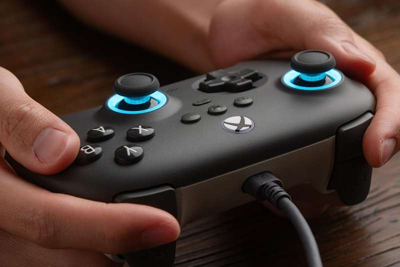 8BitDo Ultimate C Wired Controller for Xbox with Hall Effect Joysticks and Hall Triggers Grey