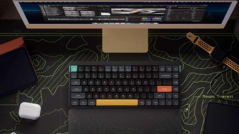 NuPhy Air75 V2 Low-Profile Cowberry Switches Mechanical Keyboard Basalt Black