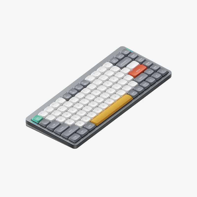 NuPhy Air75 V2 Low-Profile Cowberry Switches Mechanical Keyboard Lunar Grey
