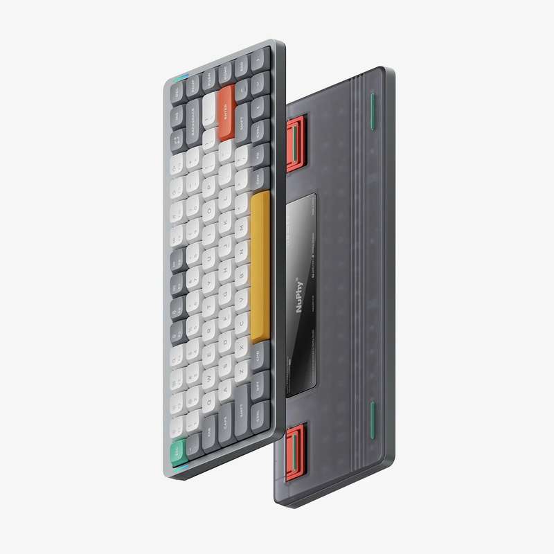 NuPhy Air75 V2 Low-Profile Cowberry Switches Mechanical Keyboard Lunar Grey