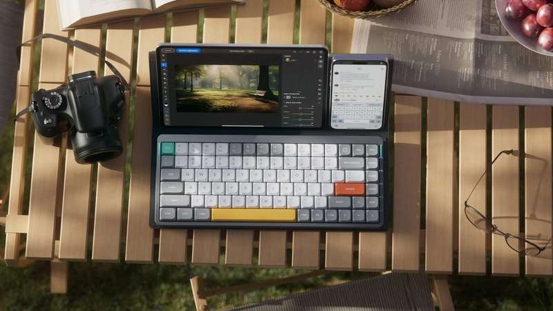 NuPhy Air75 V2 Low-Profile Cowberry Switches Mechanical Keyboard Lunar Grey