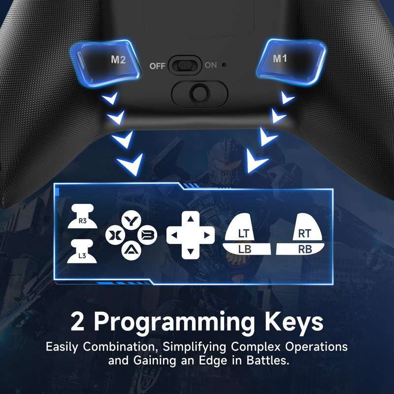 EasySMX X15 Wireless RGB Controller  Hall Effect Joystick & Trigger for Windows / Steam / Swit...