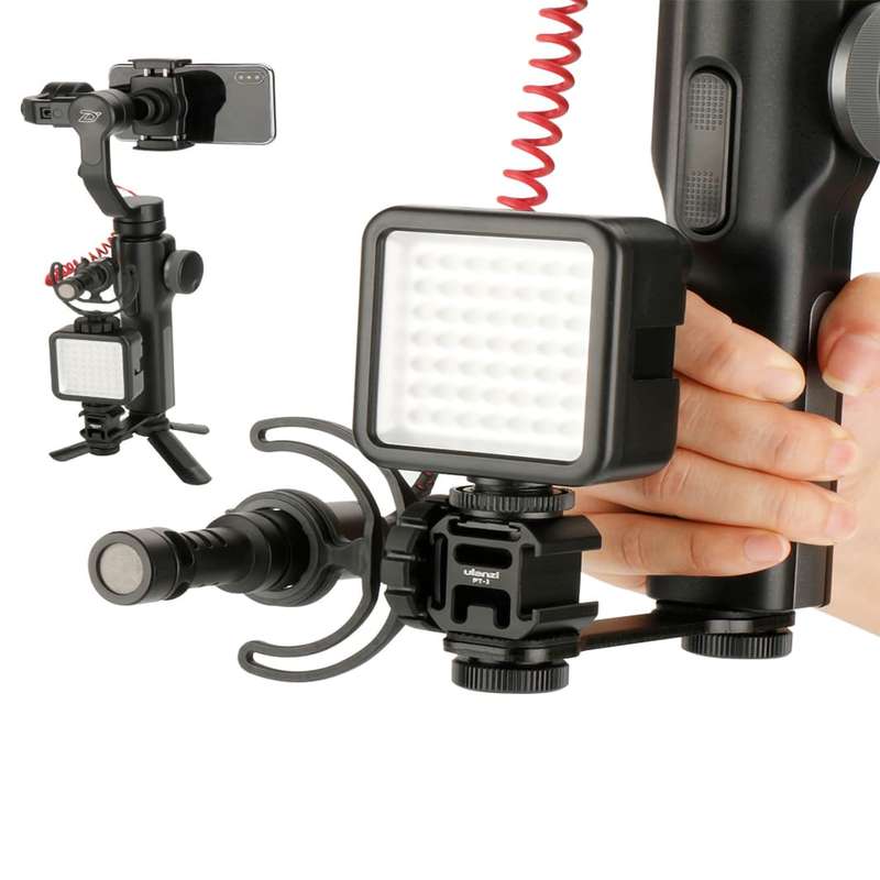 Ulanzi PT-3 Triple Cold Shoe Extension Bracket for Cameras & Smartphones