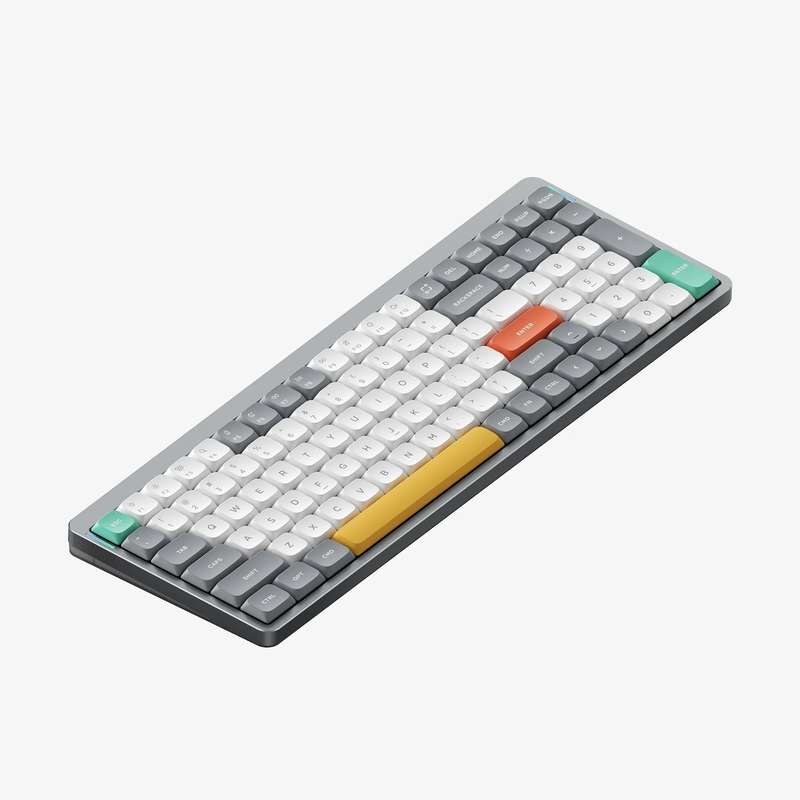 NuPhy Air96 V2 Low-Profile Cowberry Switches Mechanical Keyboard Lunar Grey