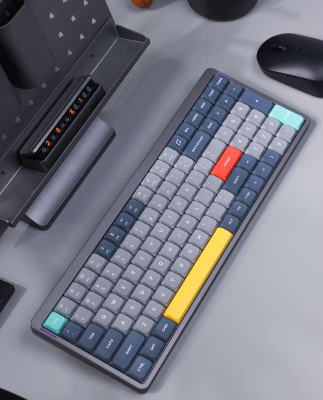 NuPhy Air96 V2 Low-Profile Cowberry Switches Mechanical Keyboard Lunar Grey