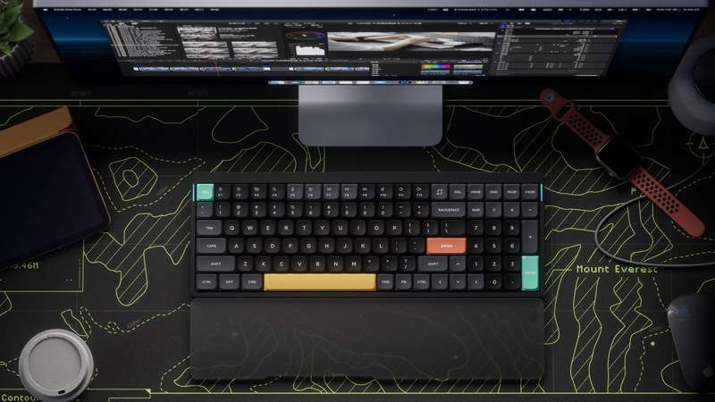 NuPhy Air96 V2 Low-Profile Cowberry Switches Mechanical Keyboard Basalt Black
