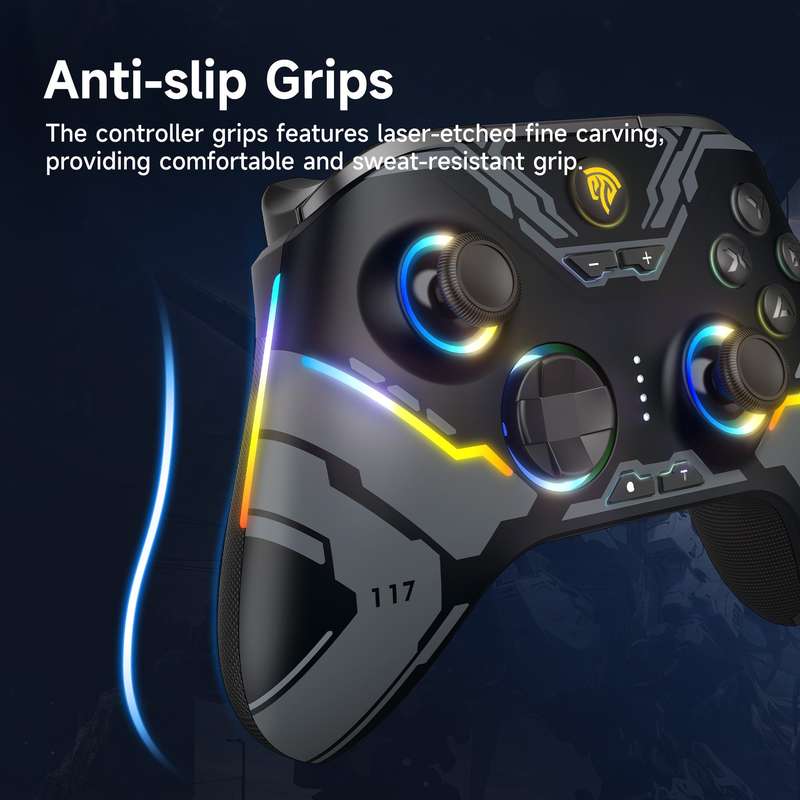 EasySMX X15 Wireless RGB Controller  Hall Effect Joystick & Trigger for Windows / Steam / Swit...