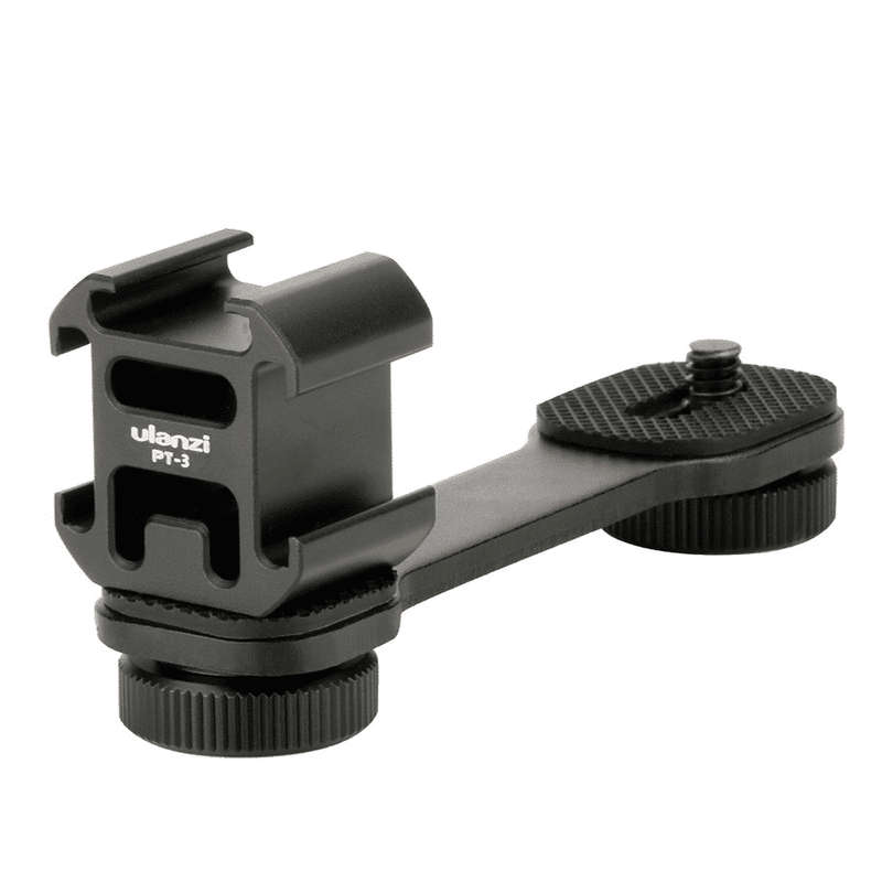 Ulanzi PT-3 Triple Cold Shoe Extension Bracket for Cameras & Smartphones