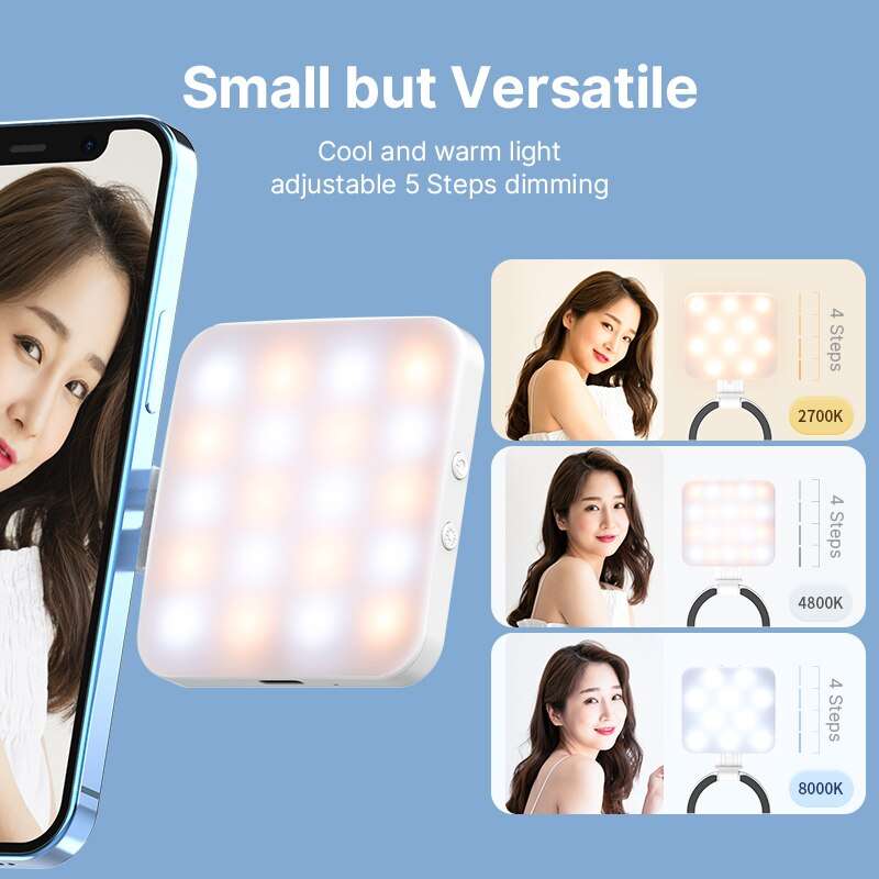 Ulanzi LT010 Magnetic Magsafe Video Light For Vlogging & Selfies White