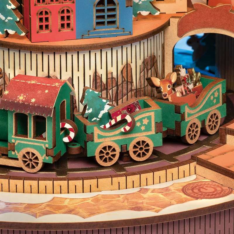 Robotime Christmas Melody Tree 3D Music Box Wooden Puzzle