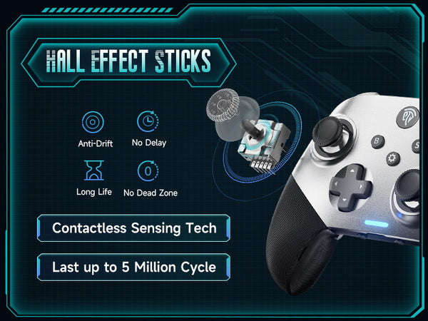 EasySMX X10 Hall Effect Gaming Controller For PC / Steam / Nintendo Switch