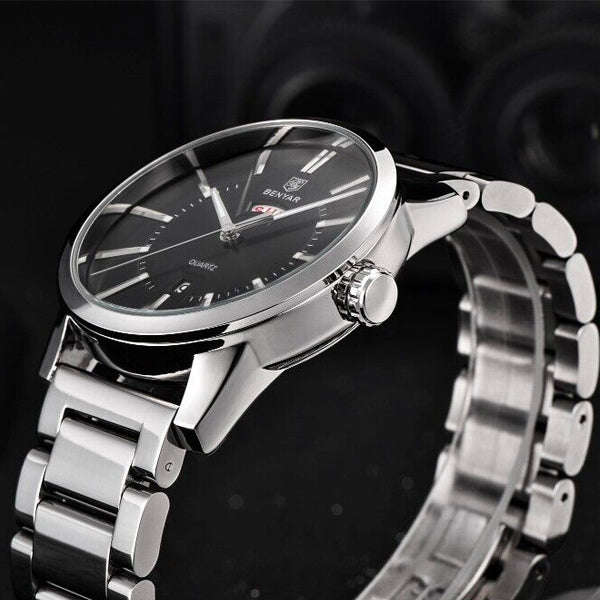 Benyar 5101 Men's Luxury Analog Quartz Wrist Watch Stainless Steel