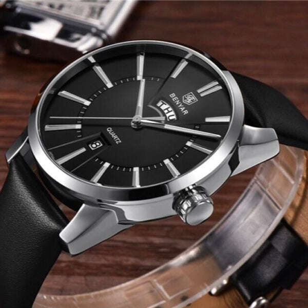 Benyar 5101 Men's Luxury Analog Quartz Wrist Watch Black