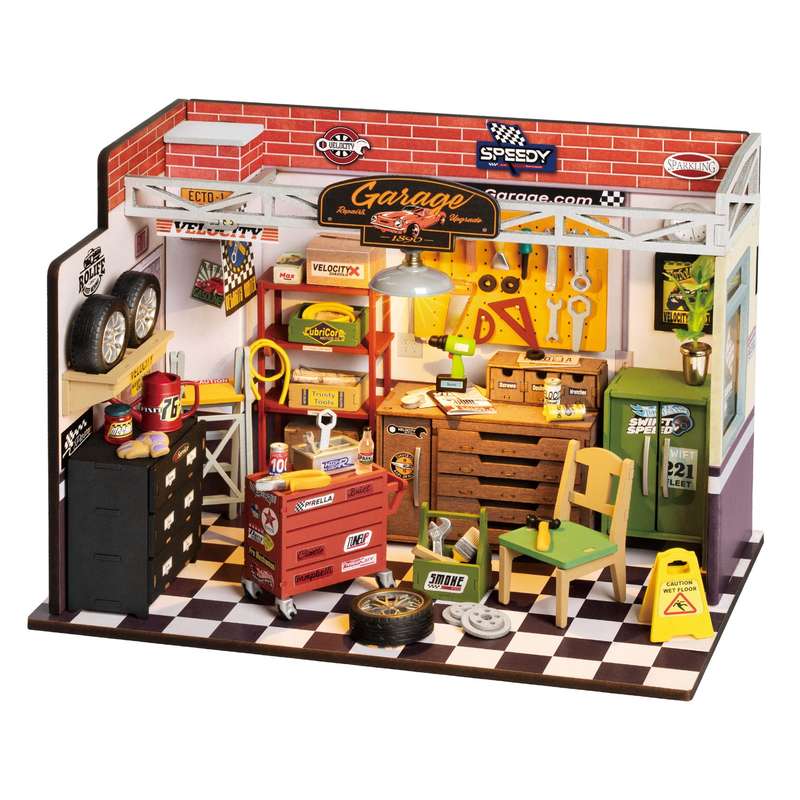 Robotime Garage Workshop DIY 3D Miniature Dollhouse Kit