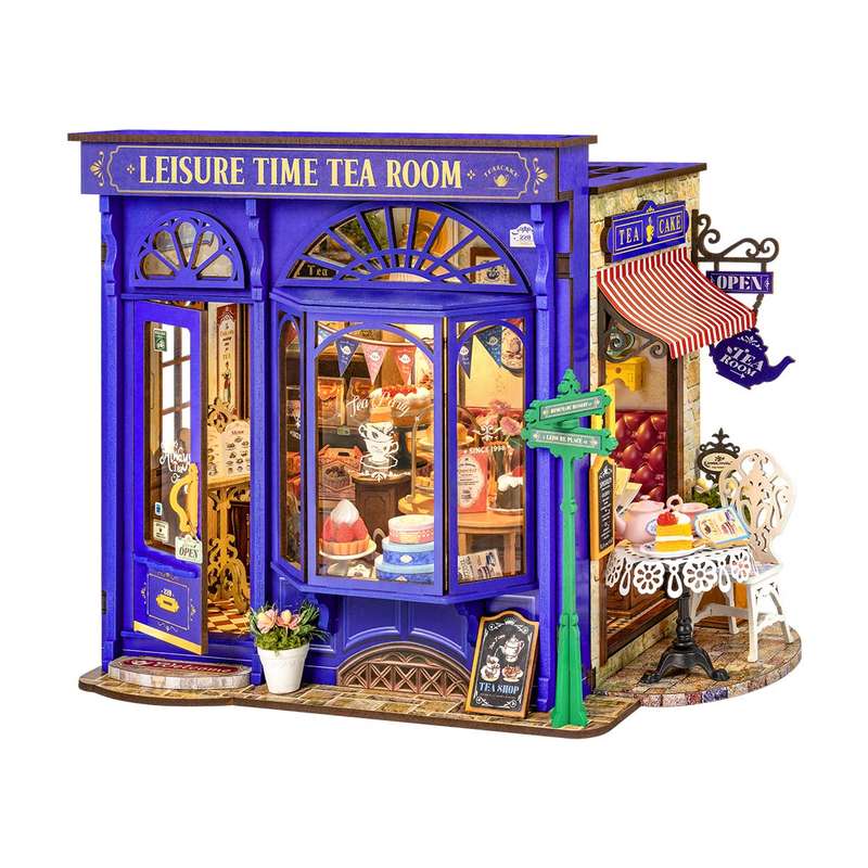 Robotime Leisure Time Tea Room DIY 3D Miniature House