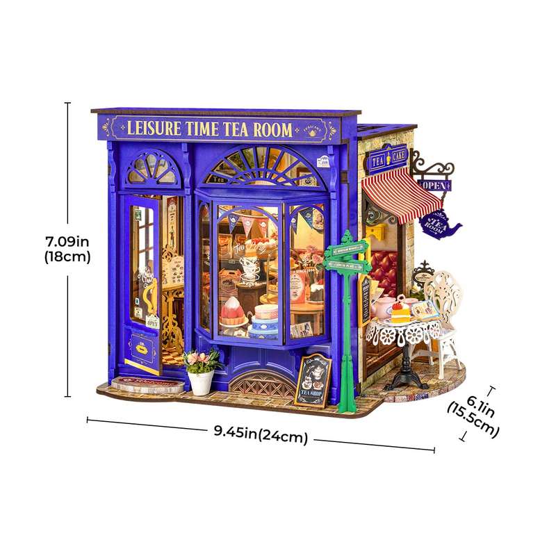 Robotime Leisure Time Tea Room DIY 3D Miniature House