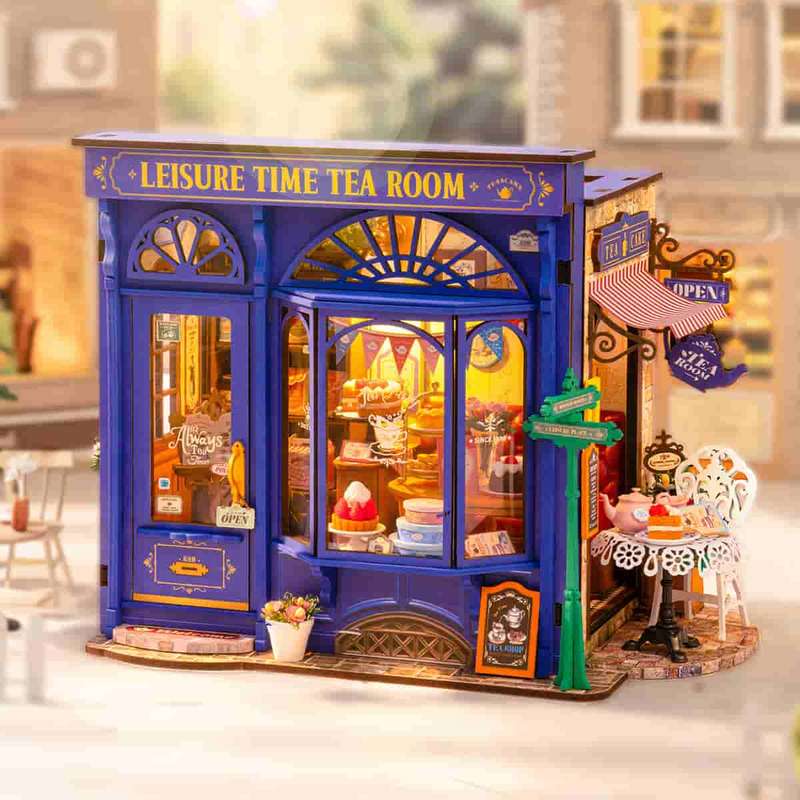 Robotime Leisure Time Tea Room DIY 3D Miniature House