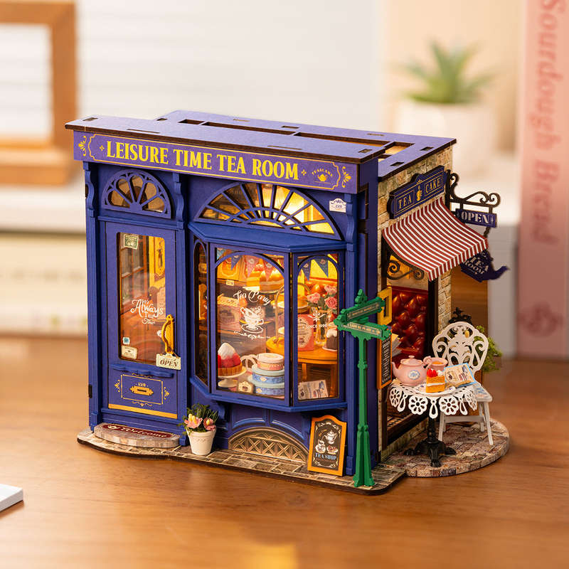 Robotime Leisure Time Tea Room DIY 3D Miniature House
