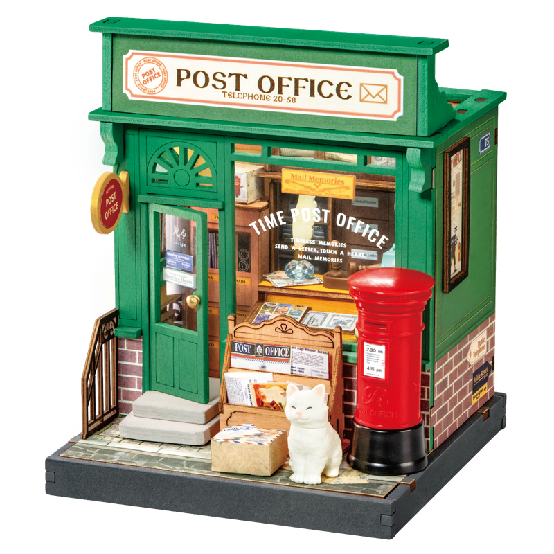 Robotime Century Post Office DIY 3D Miniature Dollhouse