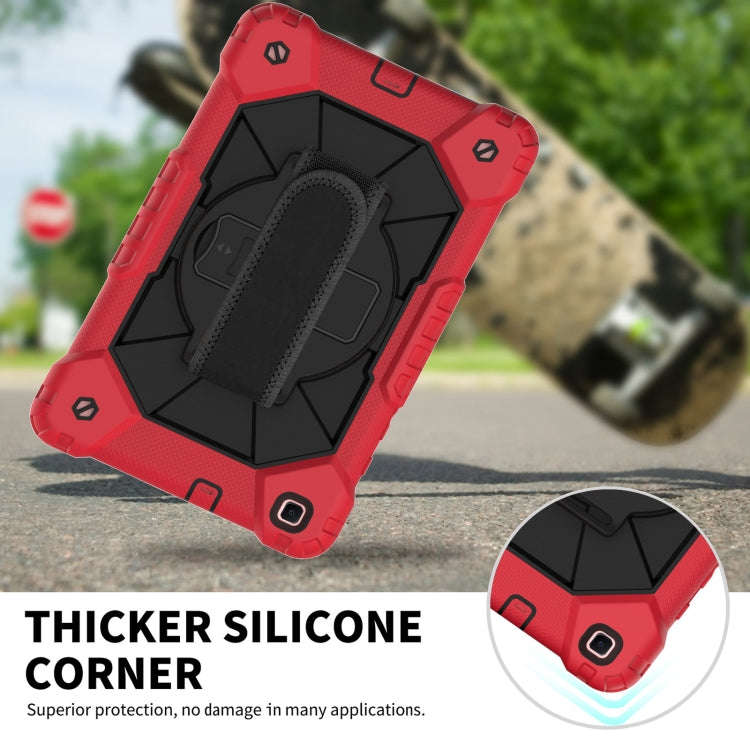 Shockproof Cover With Stand & Hand & Shoulder Strap Galaxy Tab A8 2019 T295 Black Red