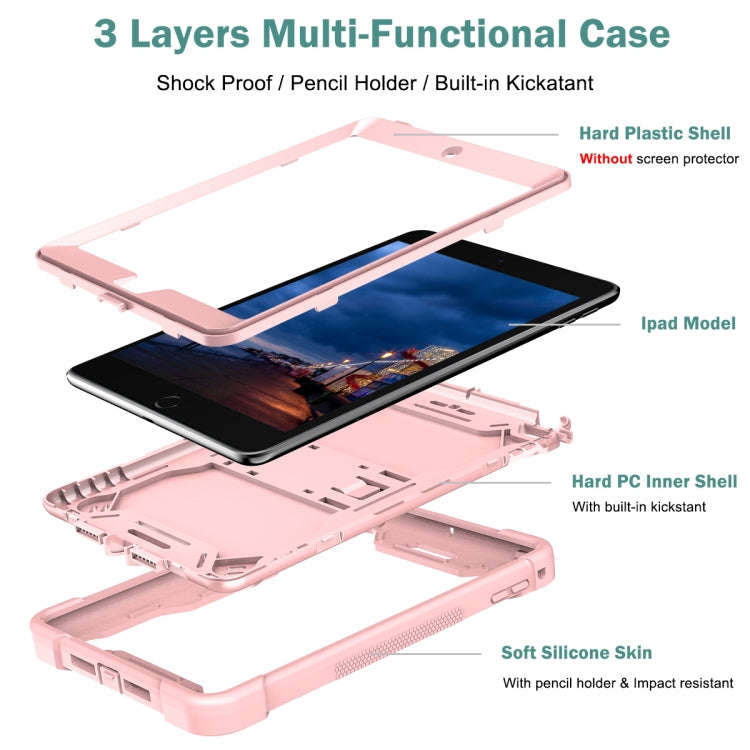 Rugged Shockproof Cover With Stand For iPad Mini 4 & Mini 5 Pink