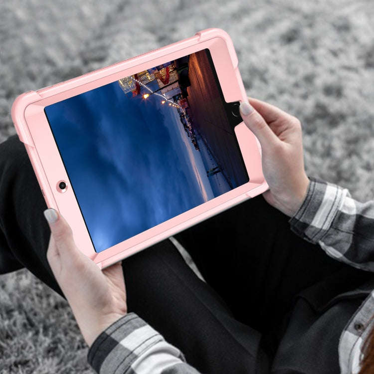 Rugged Shockproof Cover With Stand For iPad Mini 4 & Mini 5 Pink