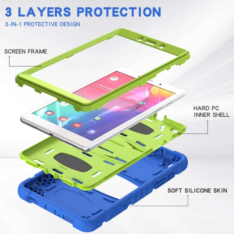 Shockproof Cover With Stand & Hand & Shoulder Strap Galaxy Tab A8 2019 T290 Blue