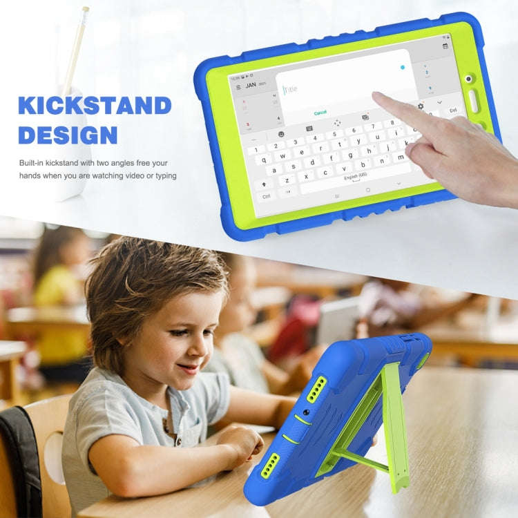 Shockproof Cover With Stand & Hand & Shoulder Strap Galaxy Tab A8 2019 T290 Blue