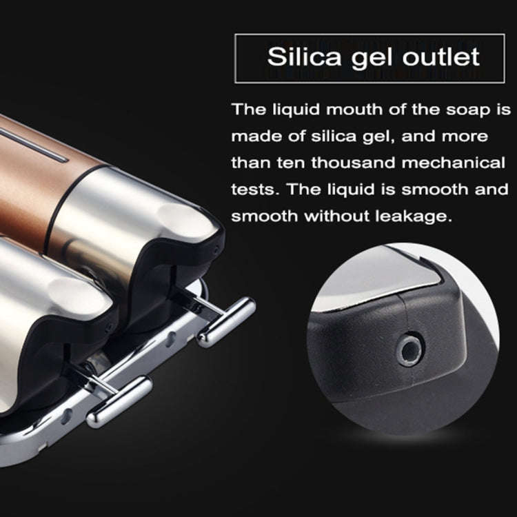 2 x 500ml Stainless Steel Double Wall Mount Soap Dispenser