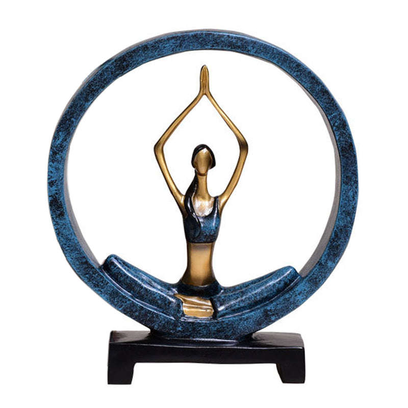 Home Decor Yoga Pose Resin Statue 24cm