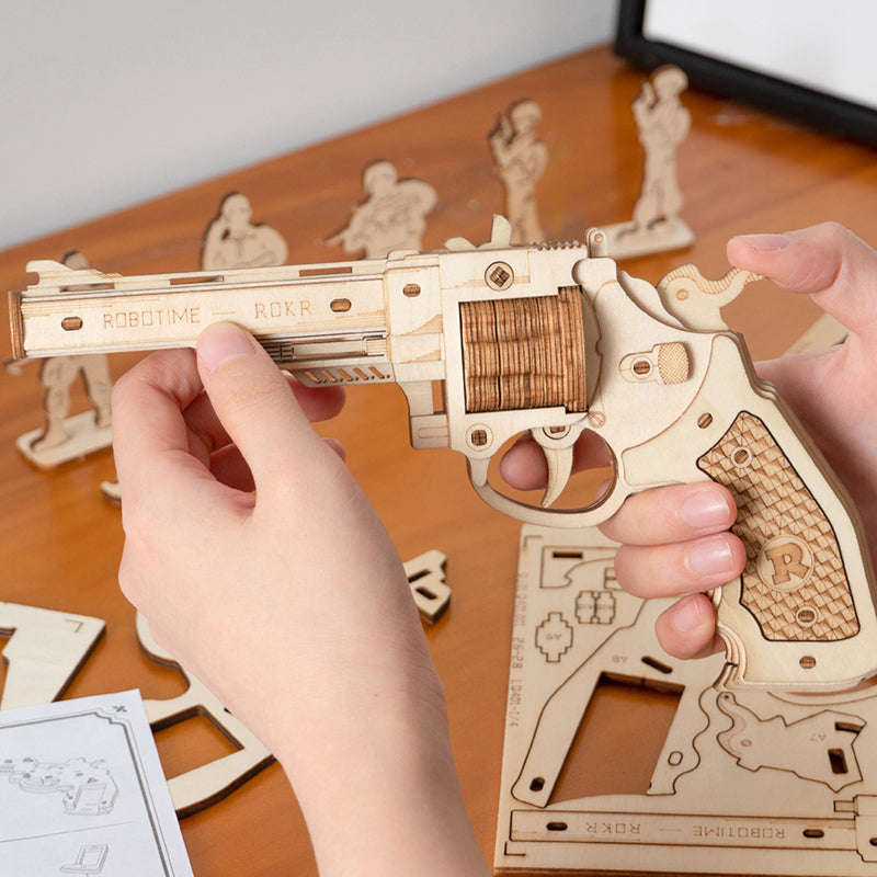 Robotime Corsac M60 Justice Guard DIY 3D Wooden Puzzle Gun