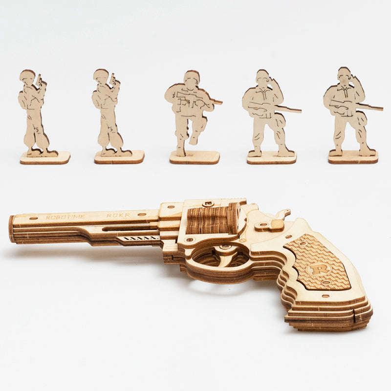 Robotime Corsac M60 Justice Guard DIY 3D Wooden Puzzle Gun