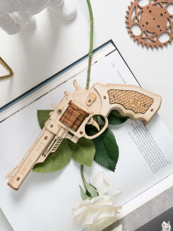 Robotime Corsac M60 Justice Guard DIY 3D Wooden Puzzle Gun