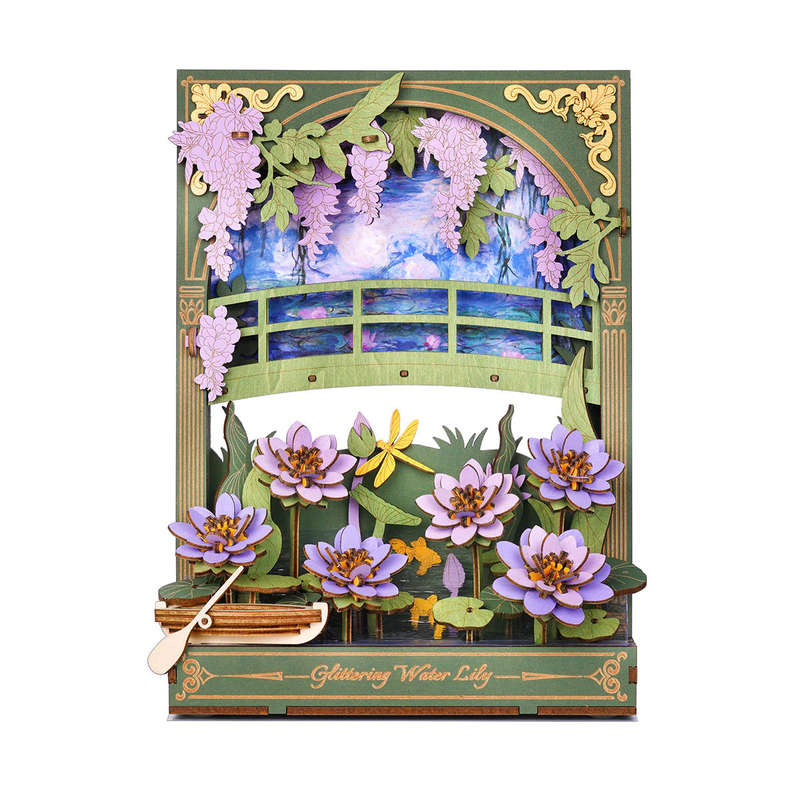Robotime Glittering Water Lily Wall Art 3D Wooden Puzzle
