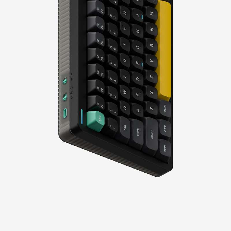 NuPhy Halo75 V2 Wireless Mechanical Keyboard (Raspberry Switches) Obsidian Black