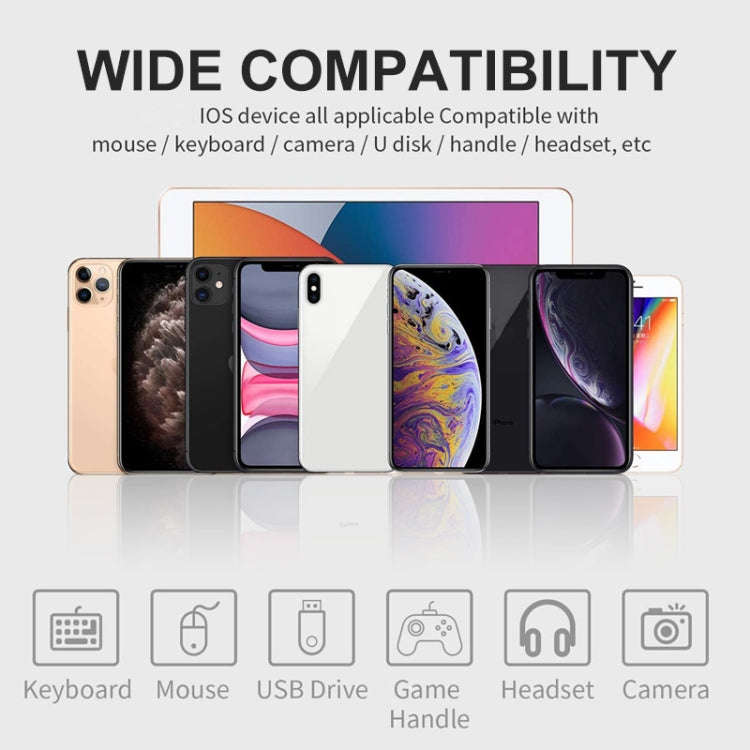 Lightning Compatible 8 Pin Male to USB 3.0 Female OTG Adapter