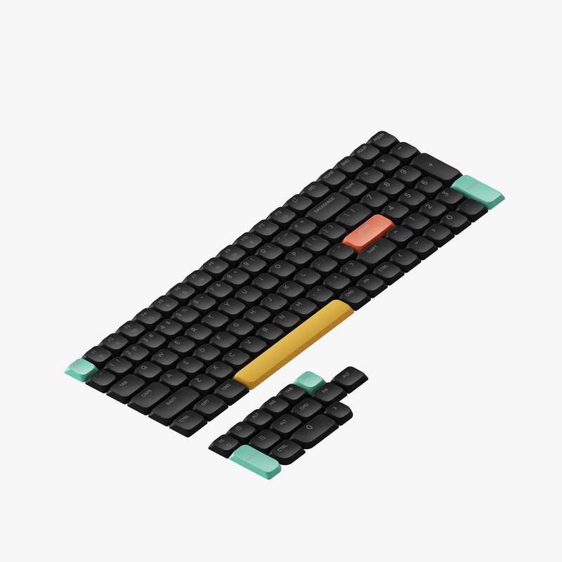 Nuphy nSA Shine-Through Air 75/96 Series V2 Keycaps Black
