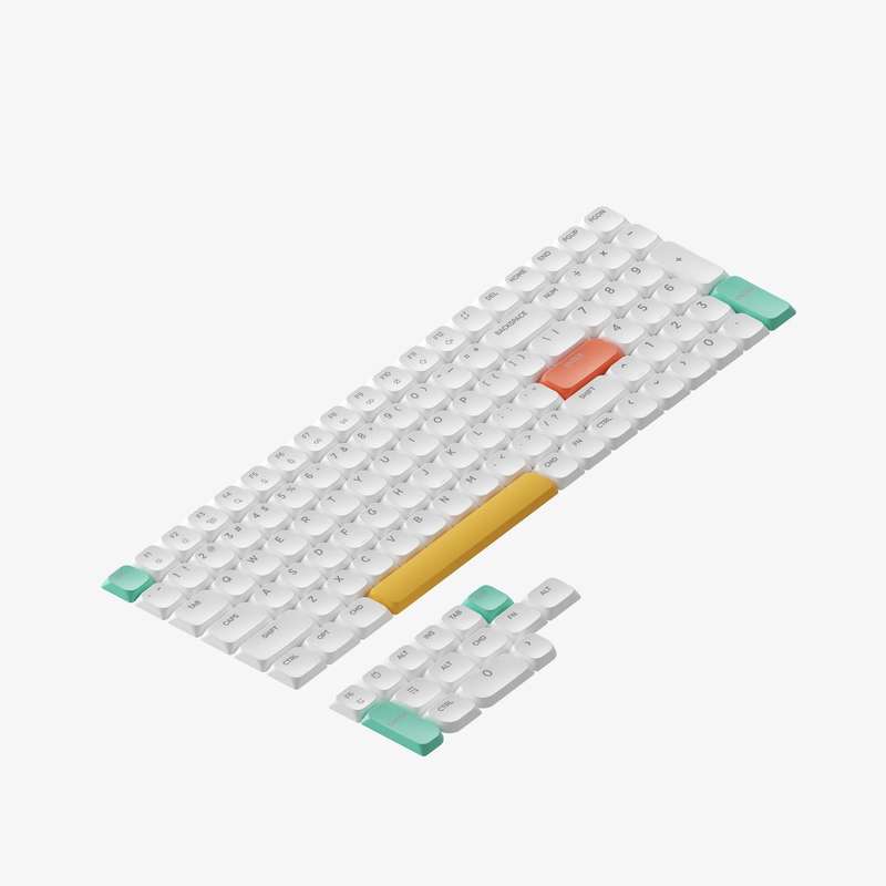 Nuphy nSA Shine-Through Air 75/96 Series V2 Keycaps White