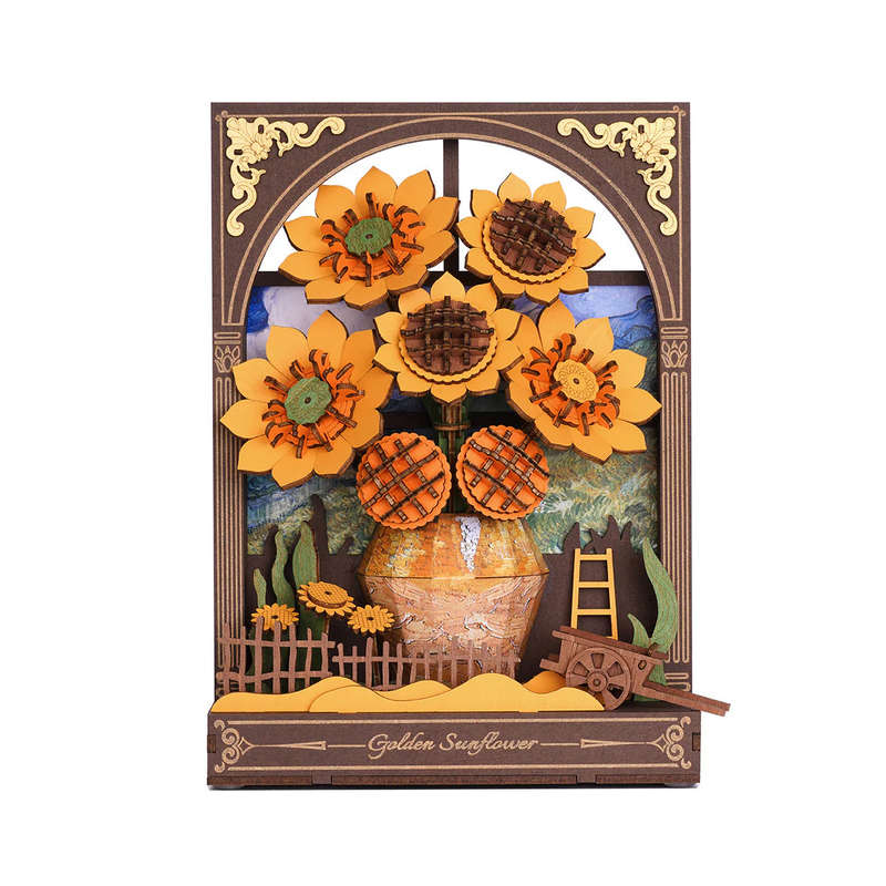 Robotime Golden Sunflower Wall Art 3D Wooden Puzzle