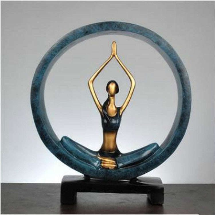 Home Decor Yoga Pose Resin Statue 24cm