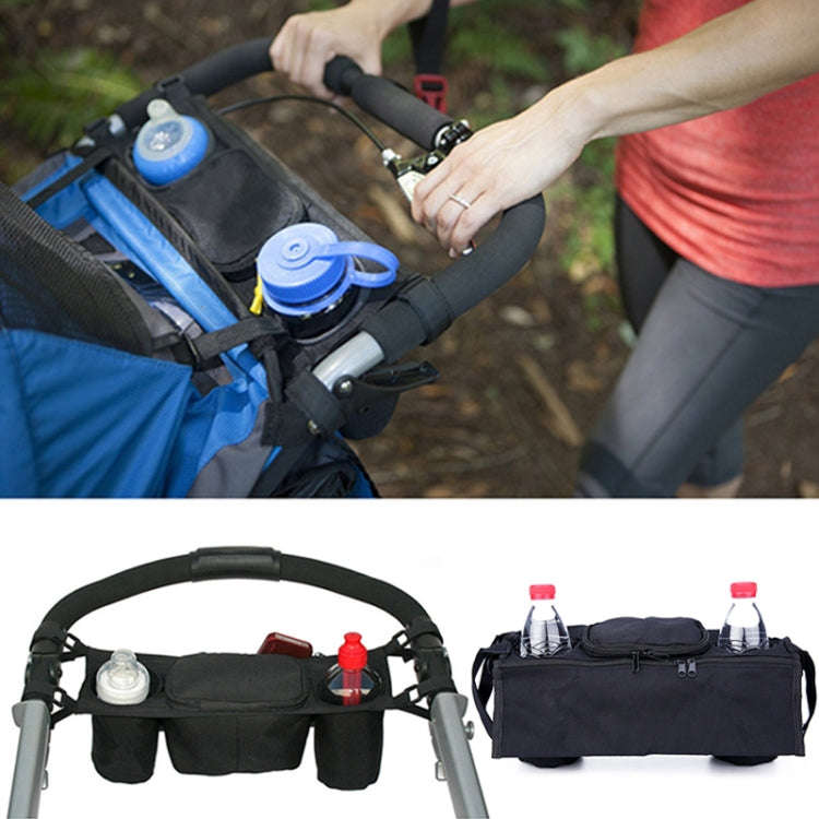 Storage Pouch With Cup Holders For Baby Pram Stroller