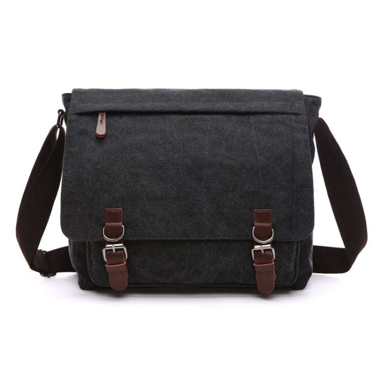 Vintage Canvas Shoulder Messenger Universal Laptop Bag Black