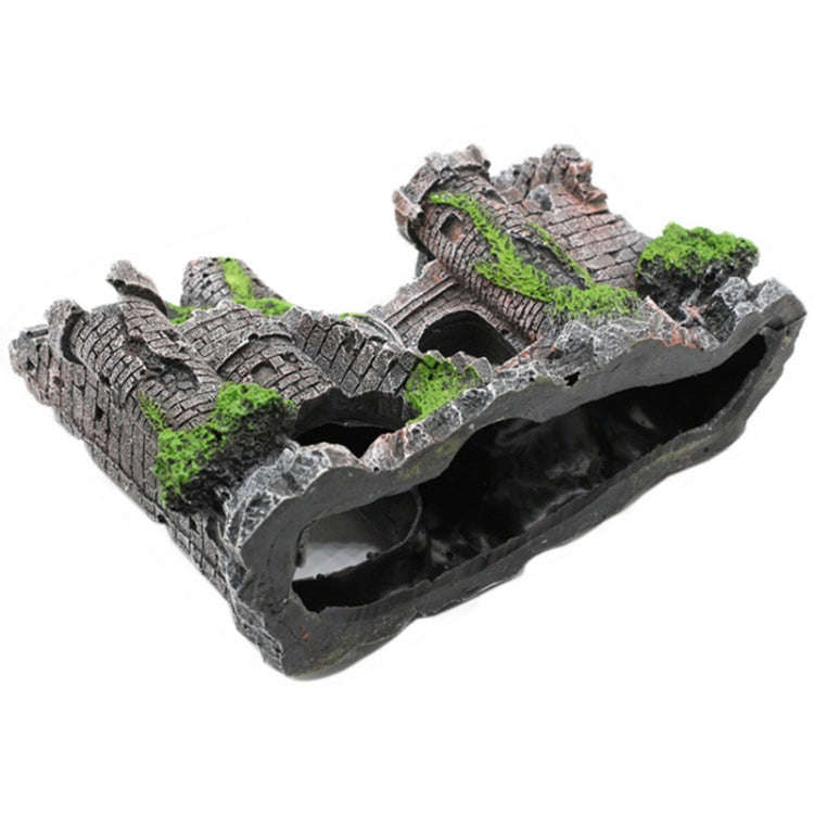 Aquarium Fish Tank Resin Decor Statue Ancient Castle