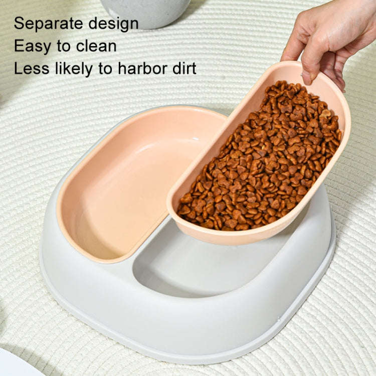 Double Plastic Cat & Small Dog Food and Water Bowl Pink