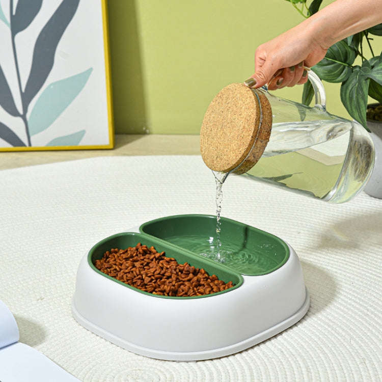 Double Plastic Cat & Small Dog Food and Water Bowl Blue