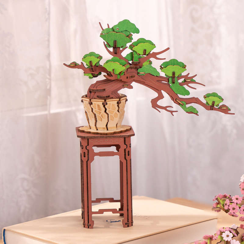 Robotime Evergreen Pine Bonsai DIY Wooden 3D Puzzle